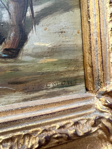 Pareja de cuadros firmados por José Almonte