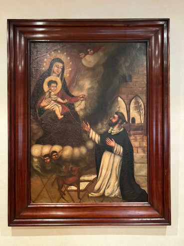 La Aparición de la Virgen y la entrega del rosario a Santo Domingo