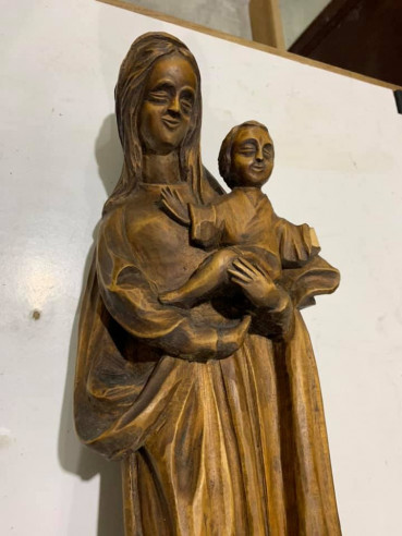 Virgen del Carmen en madera