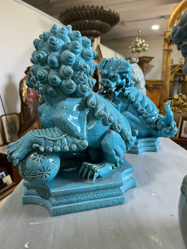 Perros de Foo en porcelana de Algora