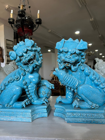 Perros de Foo en porcelana de Algora