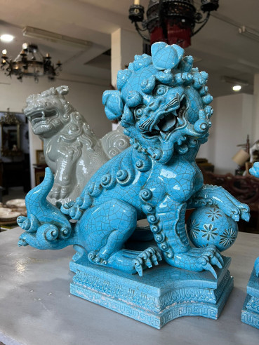 Perros de Foo en porcelana de Algora