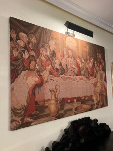 Antiguo tapiz representando la Santa Cena. 2