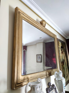 Espejo dorado en oro fino biselado 2