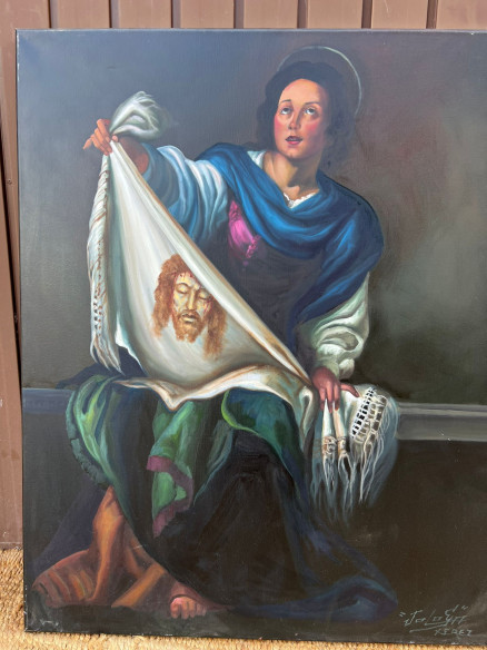 Santa Verónica firmada por el pintor Jerezano  "Jologa".