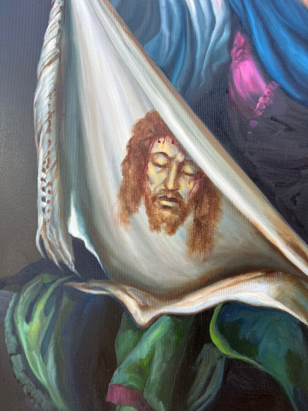 Santa Verónica firmada por el pintor Jerezano  "Jologa".