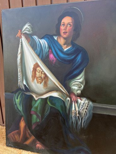 Santa Verónica firmada por el pintor Jerezano...