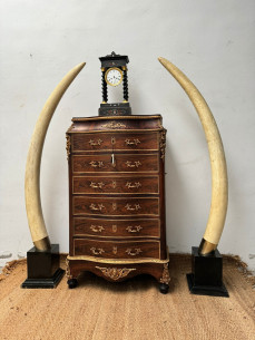 Pareja de cuernos imitación marfil. 2