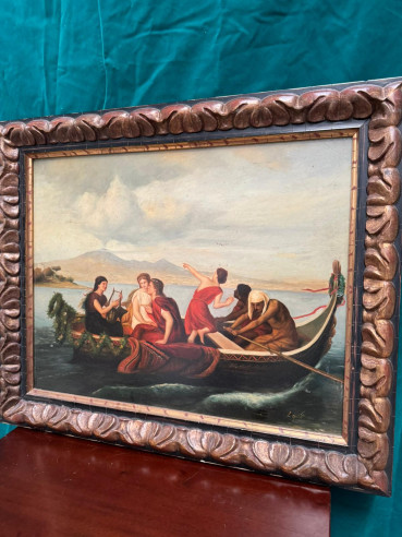 Escape de Pompeya, óleo sobre tabla, copia del...