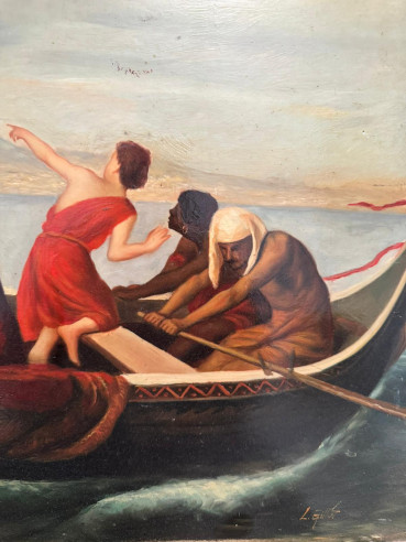 Escape de Pompeya, óleo sobre tabla, copia del...