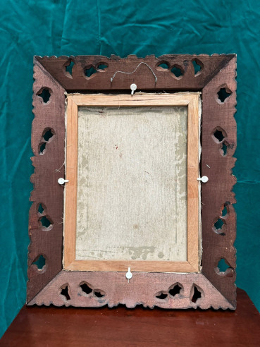 Santa Rosa, óleo sobre lienzo estilo cuzqueño...