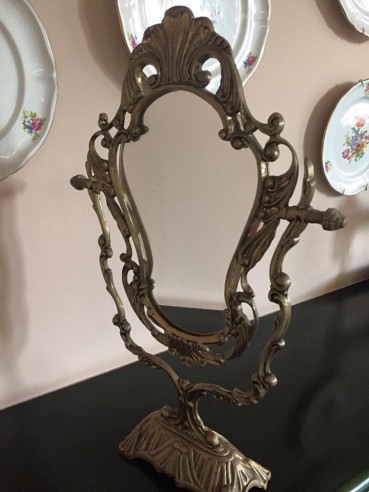 Espejo tocador en bronce