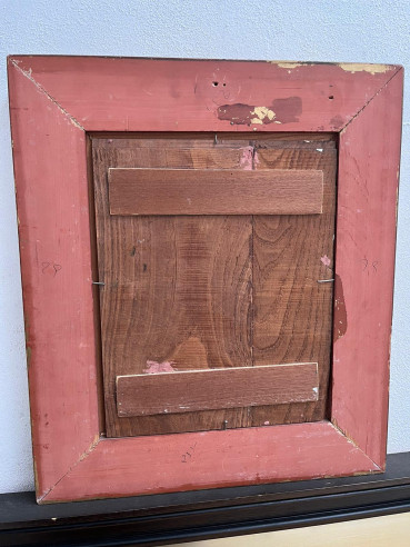 Retrato sobre tabla pintada por el pintor...