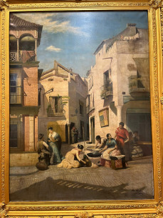 Escena costumbrista andaluza con marco dorado, Francisco... 2