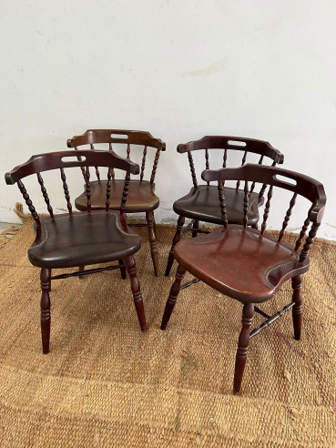 4 Sillas de despacho estilo vintage