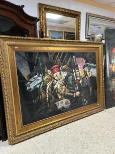 MOROS Y CRISTIANOS.  Excelente pintura muy colorida...