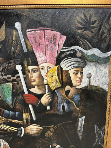 MOROS Y CRISTIANOS.  Excelente pintura muy...