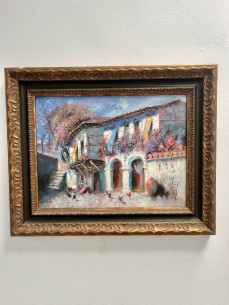 Pintura colorida y alegre del pintor malagueño Paco...