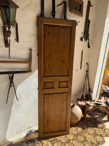 Puerta interior, 1 hoja con herrajes de capuchón XIX.