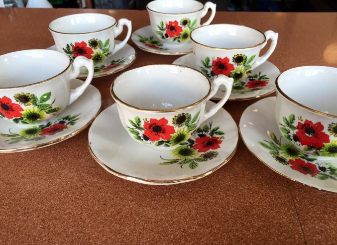 Juego de 6 tazas de té