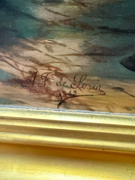 Bonita pareja de pinturas costumbrista firmadas y fechadas por Antonio Fernández de Soria 1912.