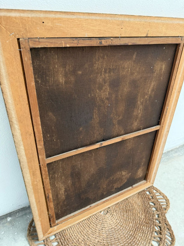 Bonito San José con Niño, sobre óleo XIX.