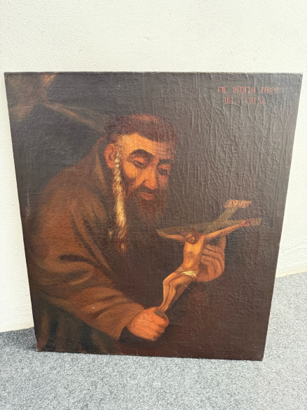 Óleo del Beato: Diego José de Cádiz XVIII (restaurado y reentelado).