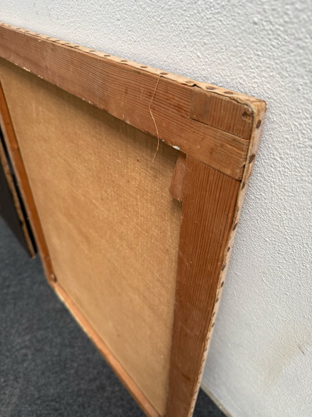 La Dominica: Santa Catalina de Siena pintada sobre óleo.