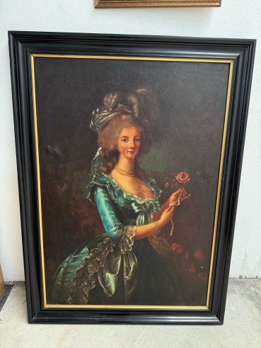Retrato de dama de corte francesa del S. XVIII.