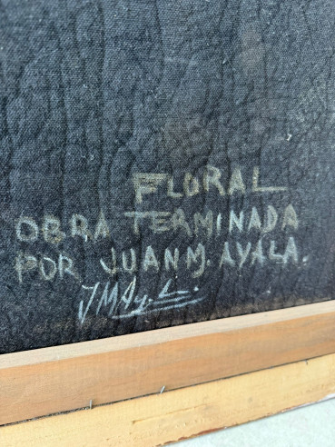 Gran bodegón de naturaleza muerta sobre copa...