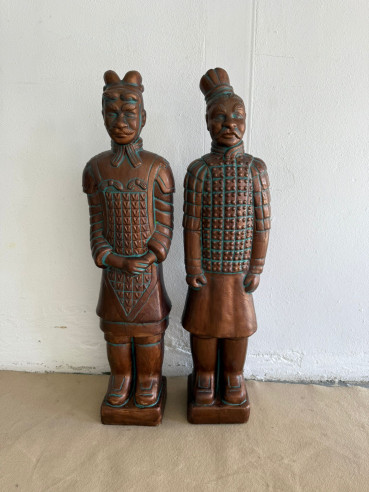 Estatuas de guerreros en terracota,