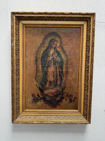 Virgen de Guadalupe (Guadalupana), escuela mejicana S. XIX.
