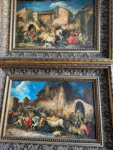 Fantástica pareja de tablas, fiestas goyescas atribuidas... 2