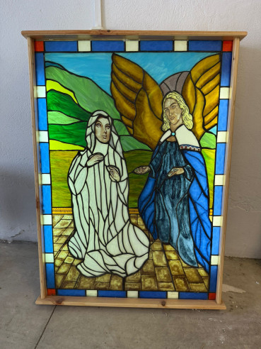 La Anunciación: el Ángel Gabriel y la Virgen María.