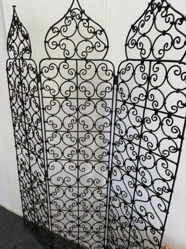 Bonito biombo artesano con gran trabajo de...