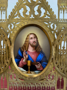 Relicario o Capilla portátil en bronce, estilo neogótico, 2