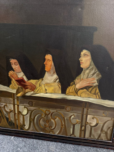 La Sagrada Comunión de las monjas, pintadas...
