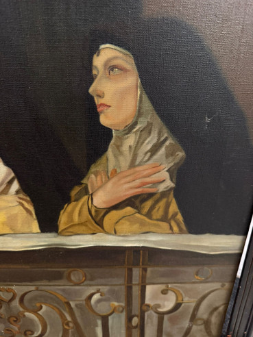 La Sagrada Comunión de las monjas, pintadas...