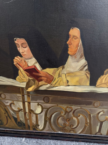 La Sagrada Comunión de las monjas, pintadas...