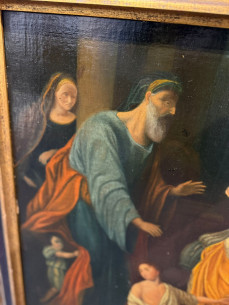 El repudio de Agar, pintado óleo sobre lienzo y pegado en... 2