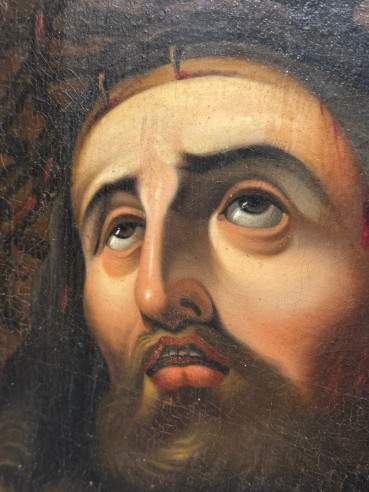 Cristo coronado de espinas, pintado óleo sobre...