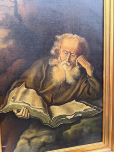 Cuadro religioso “El Ermitaño", pintado óleo sobre lienzo, 2