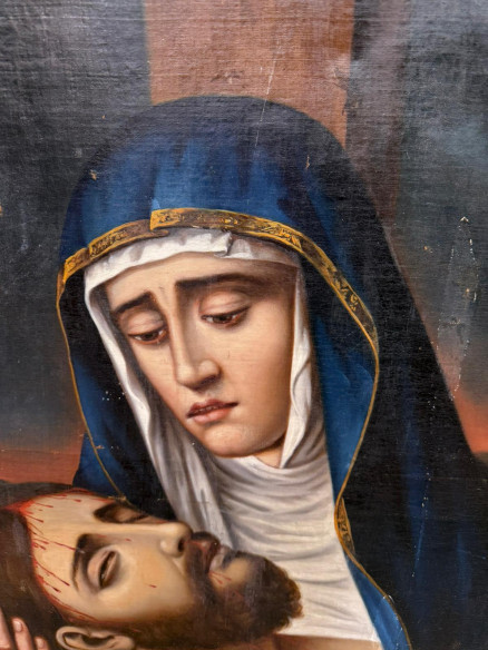 La Piedad. Óleo sobre lienzo S. XVIII.