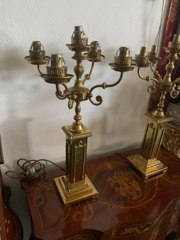 Candelabros de bronce estilo imperio