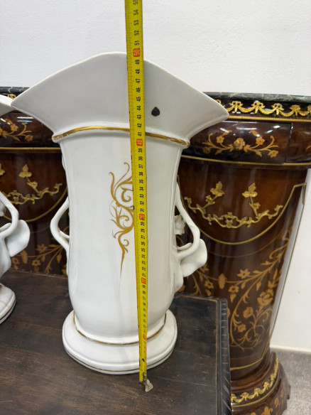 Gran pareja de jarrones isabelinos S. XIX,