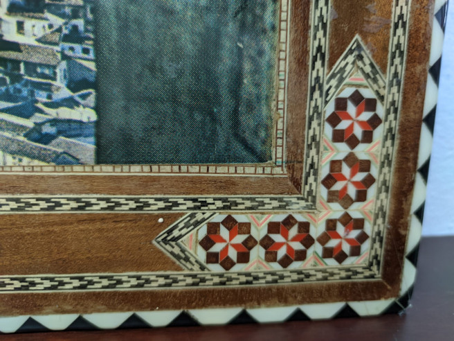 Cuadro vistas de Granada en marquetería