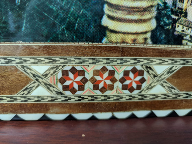 Cuadro vistas de Granada en marquetería