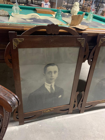 Pareja retratos antiguos hombre y mujer