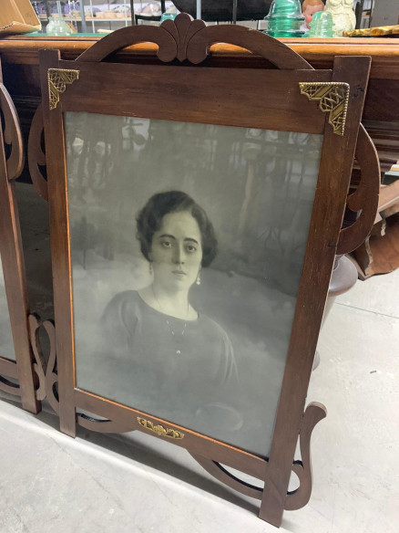 Pareja retratos antiguos hombre y mujer