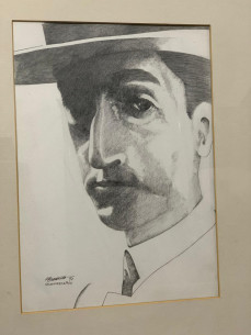 Retrato a carboncillo torero Manolete 50 aniversario de... 2